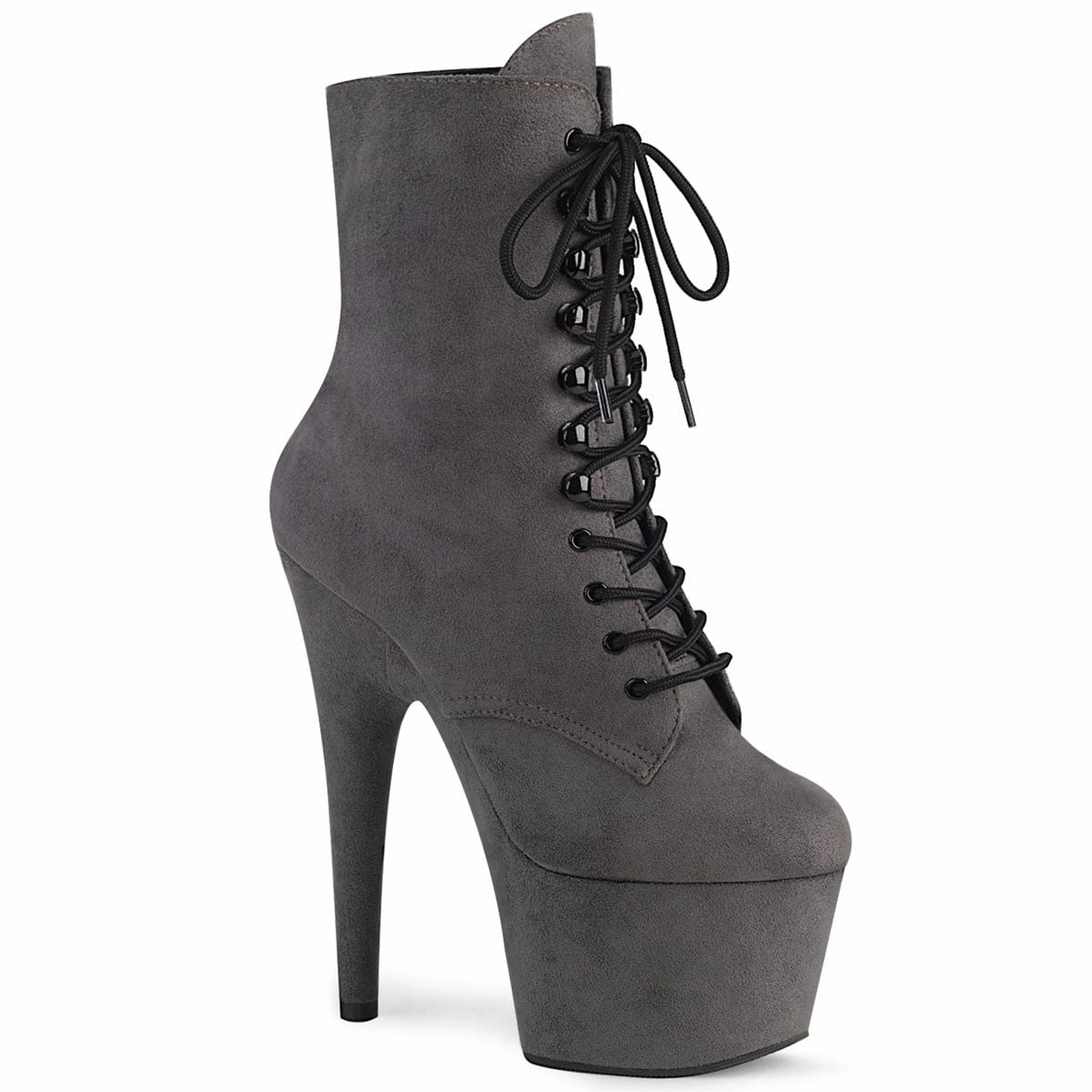 New Drop ADORE-1020FS Grey Faux Suede/Grey Faux Suede