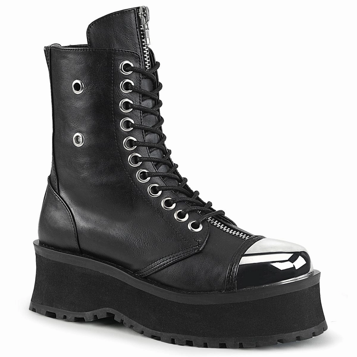 GRAVEDIGGER-10 Black Vegan Leather Waterproof Design