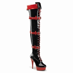 MEDIC-3028 Black-Red Patent/Red Comfort Wedge