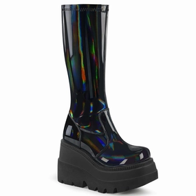 SHAKER-65 Stretch Black Patent Hologram Sturdy Frame Firm Hold