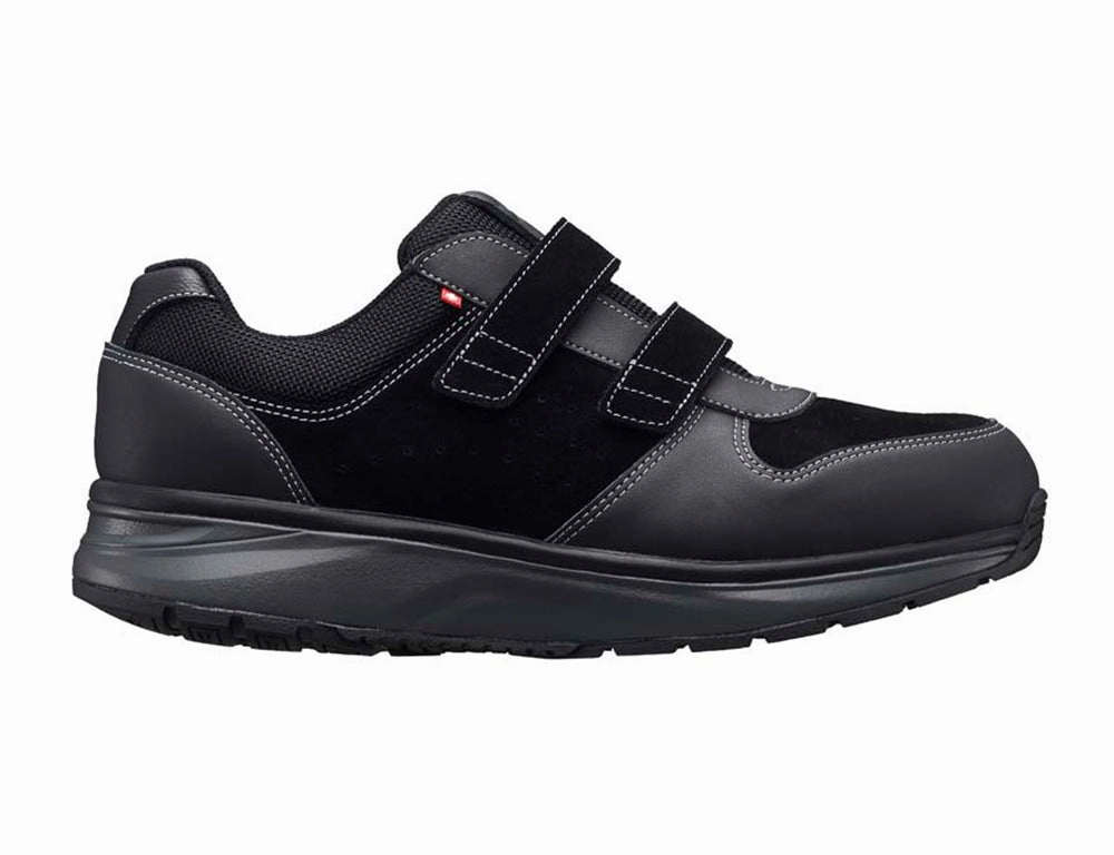 Stone Gray Stylish Mens Active Dynamo Strap Black Trainers