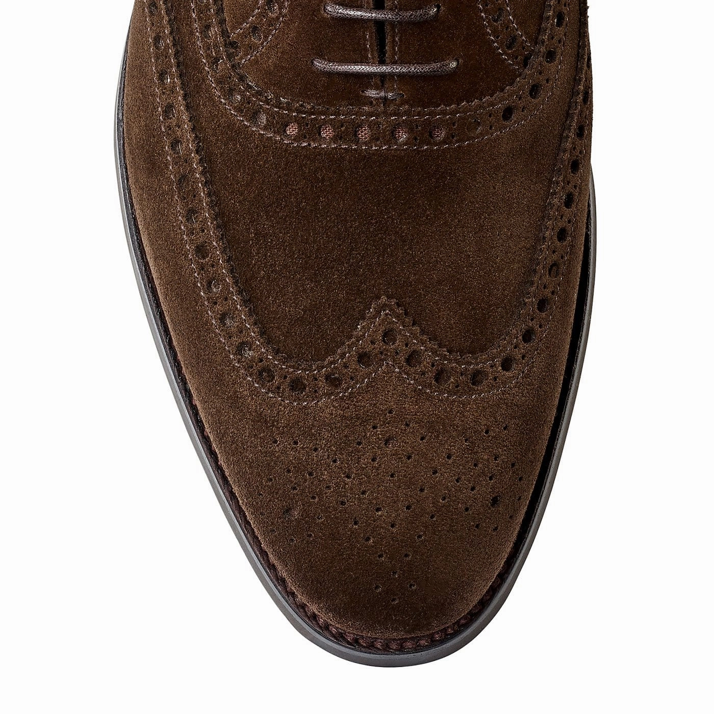 Westgate 2 Dark Brown Calf Suede Bespoke Edge Soft Sock