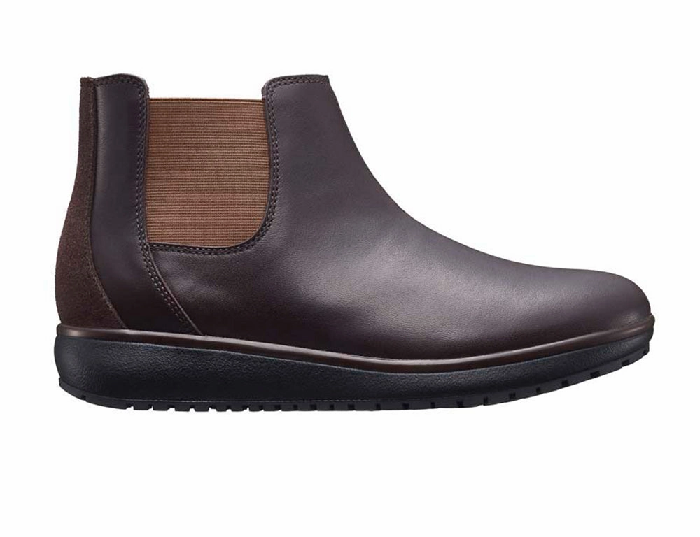 Womens Senso Zip London II Dark Brown Shoes Safe Land Bold Neon