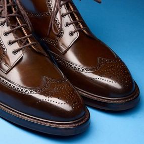 Lace Up Style Gold Shine Lindrick 2 Dark Brown Cordovan