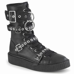 SNEEKER-320 Black Vegan Leather Grey Storm Transitional Look