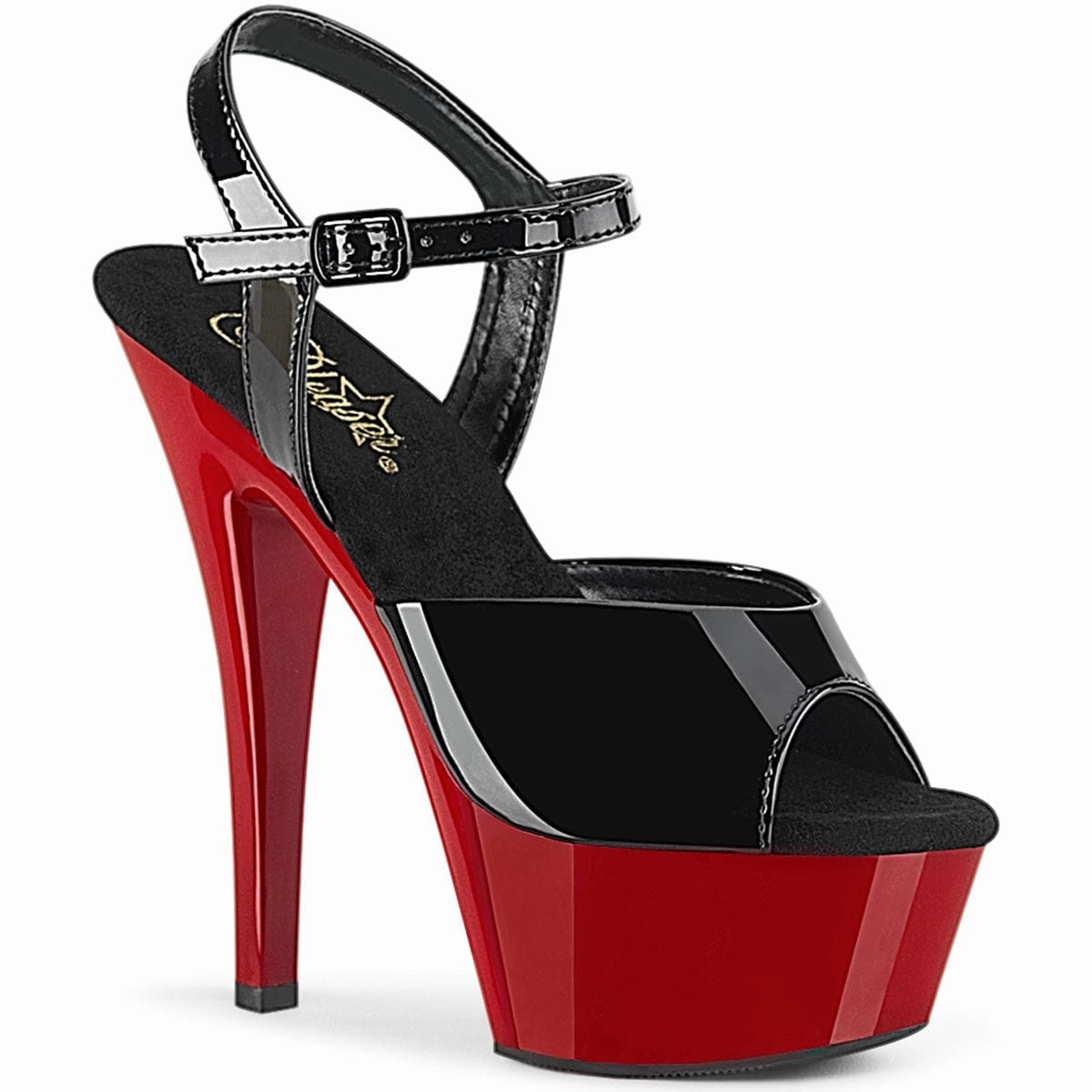 Tuxedo Heels KISS-209 Black Patent/Red