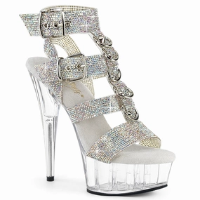 DELIGHT-656RS Silver AB Rhinestones TPU/Clear studded