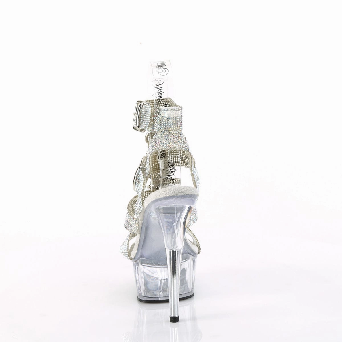 DELIGHT-656RS Silver AB Rhinestones TPU/Clear Classic Dress Shoes Dress Pumps