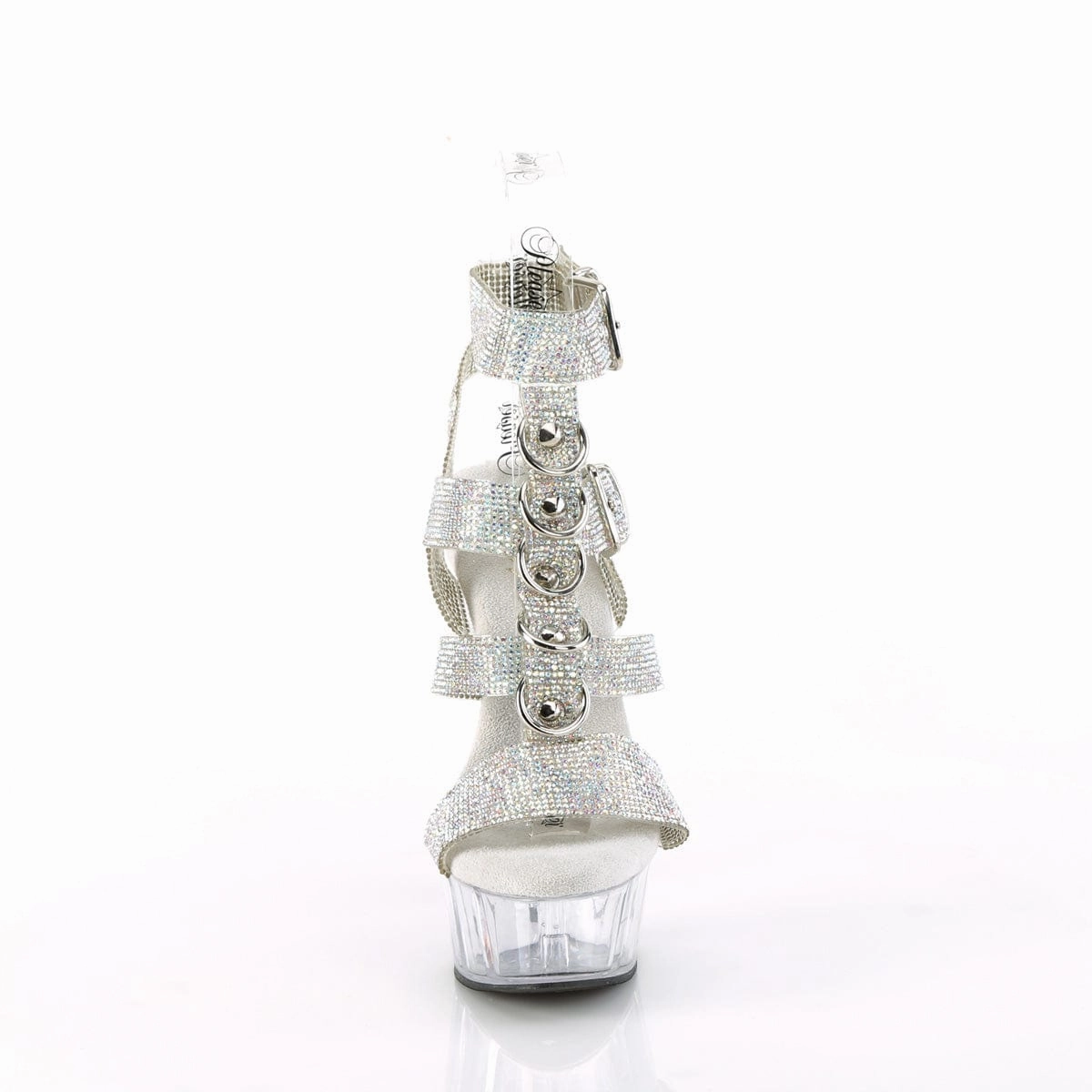 Easy Clean Non Marking DELIGHT-656RS Silver AB Rhinestones TPU/Clear