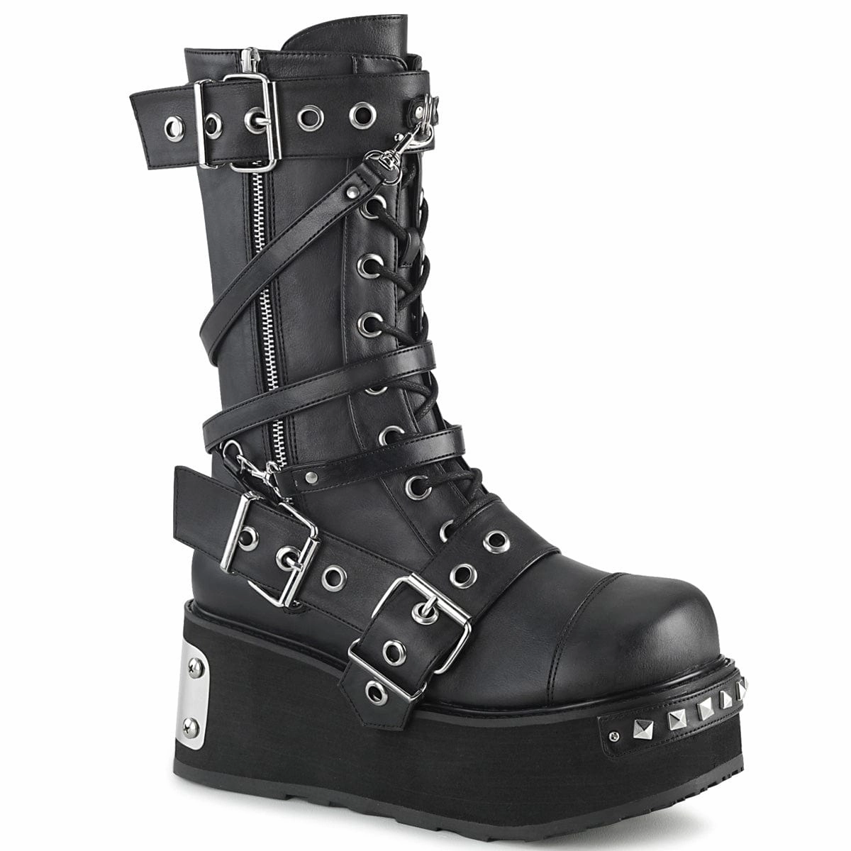 TRASHVILLE-250 Black Vegan Leather Essential Gear high - visibility shoes