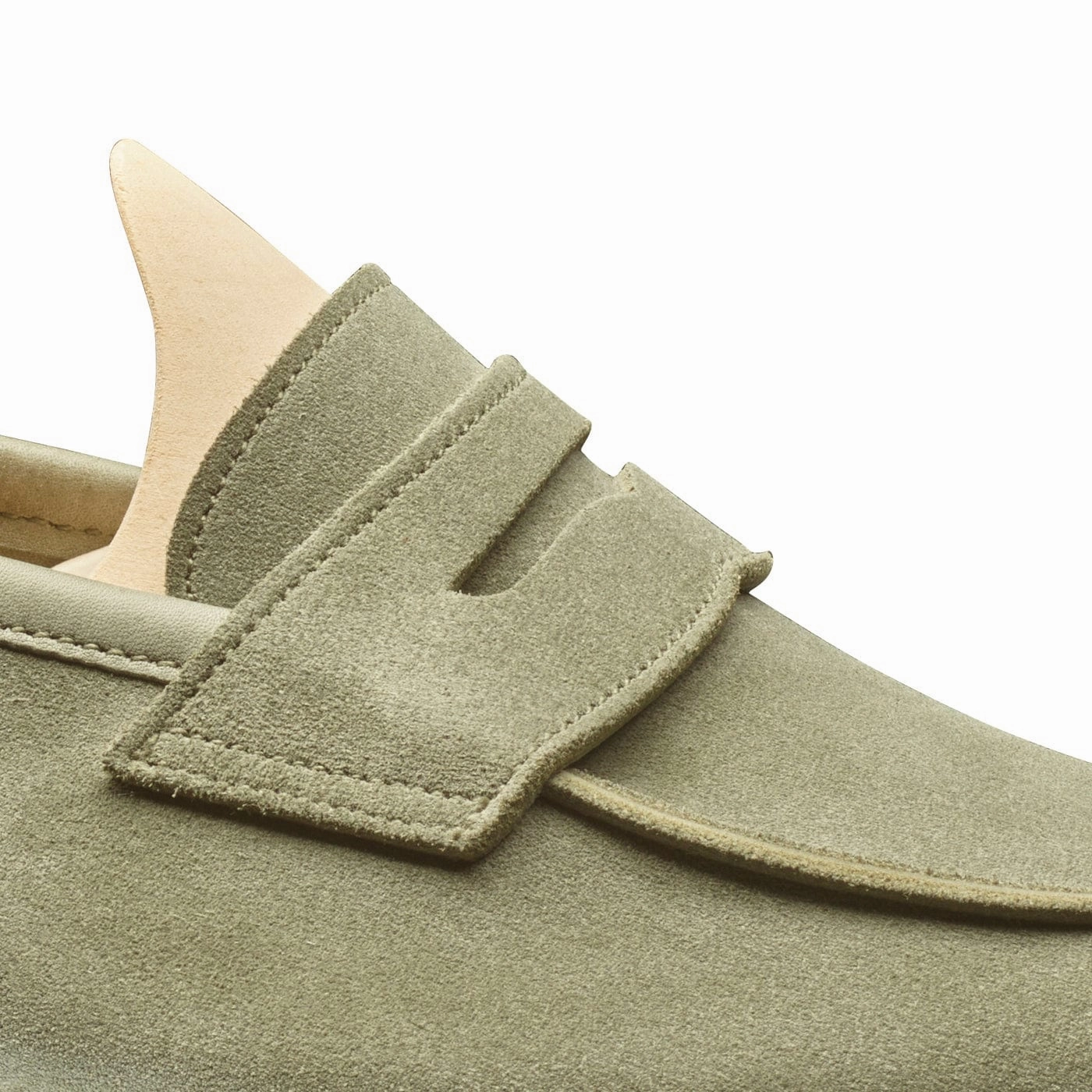 Sharp Profile Lilou Pistachio Calf Suede
