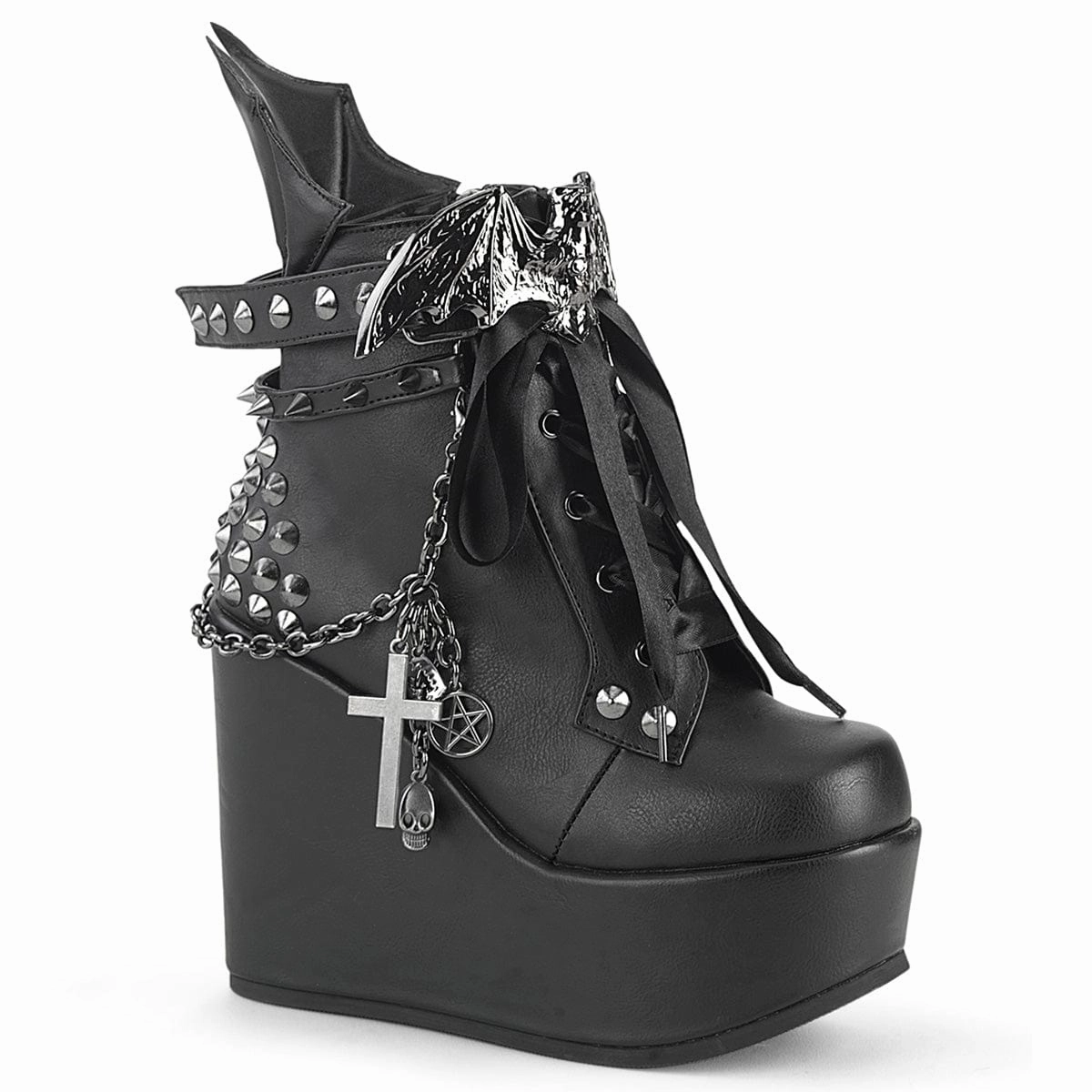 POISON-107 Black Vegan Leather Agile Path