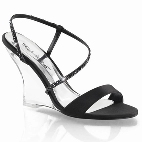 World Step LOVELY-417 Black Satin/Clear
