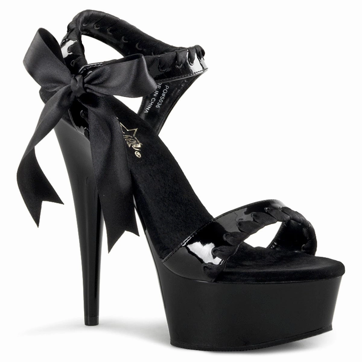 DELIGHT-615 Black/Black High Density Elegant Sandals