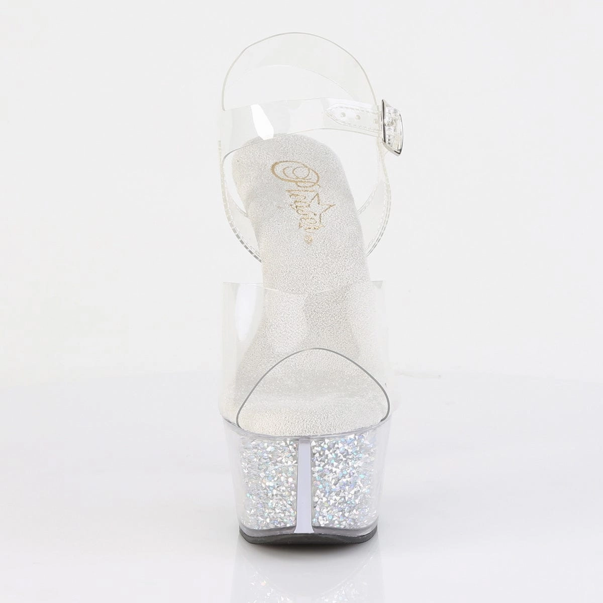 ASPIRE-608RSI Clear/Clear-Silver AB RS Platform Heels Travel Shoes