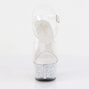 ASPIRE-608RSI Clear/Clear-Silver AB RS Platform Heels Travel Shoes