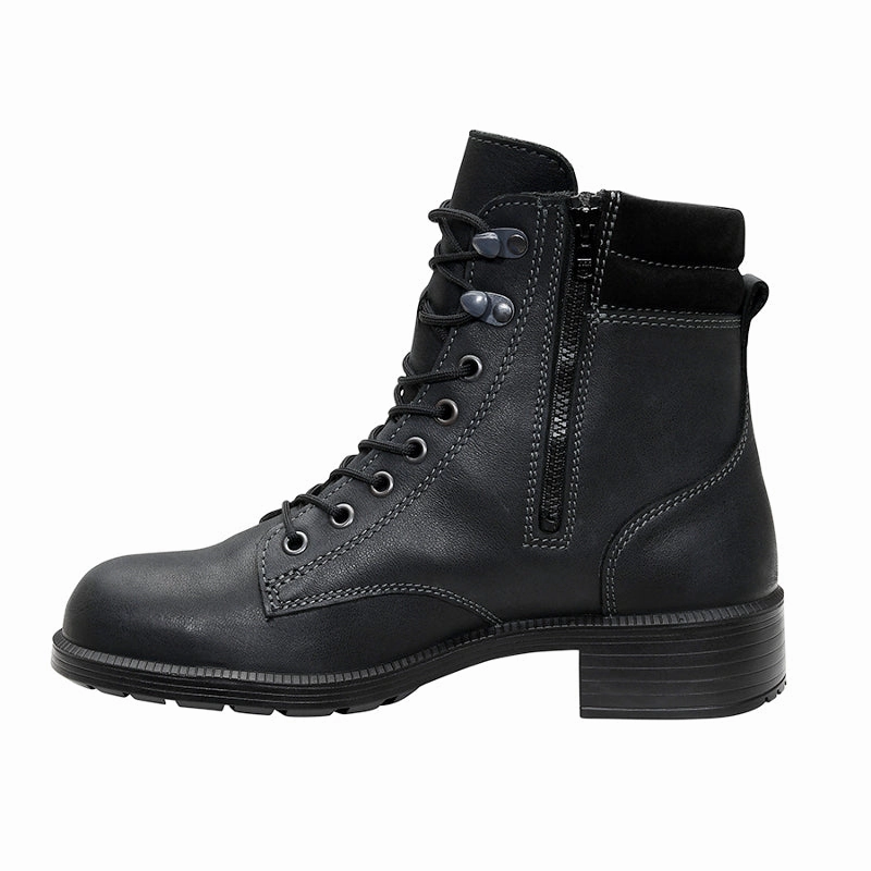 Track Comfort Indoor Use NIKOLA Women's Side Zip Work Boot Leather