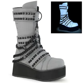 TRASHVILLE-138 Grey Multi Reflective Vegan Leather Grace Walk