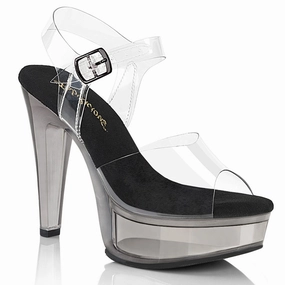 MARTINI-508 Clear-Black/Smoke Tinted Comfort Fit Dressy High Heels