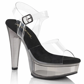 MARTINI-508 Clear-Black/Smoke Tinted Comfort Fit Dressy High Heels