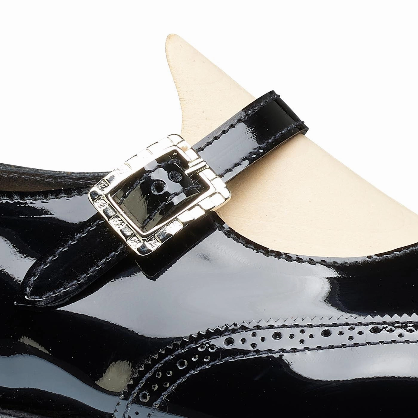 Mary Black Patent Flat Sole Boss Shade