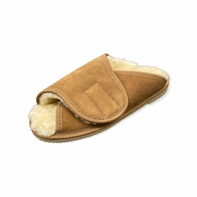 Medical Scuff Slipper - Chestnut Classic Breathable mesh upper