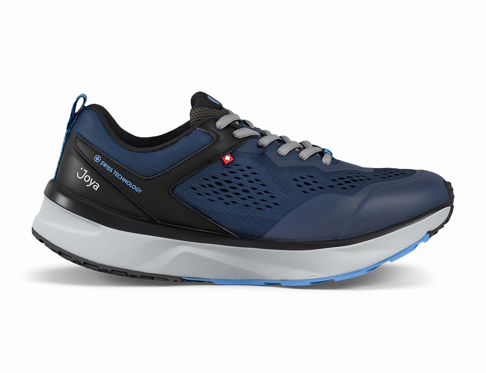 Mens Active Veloce Blue Trainers Mesh Upper