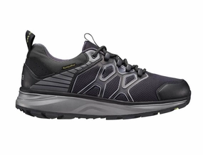 Media Pop Mens Active Waterproof Santiago Black Grey Hiking Shoes