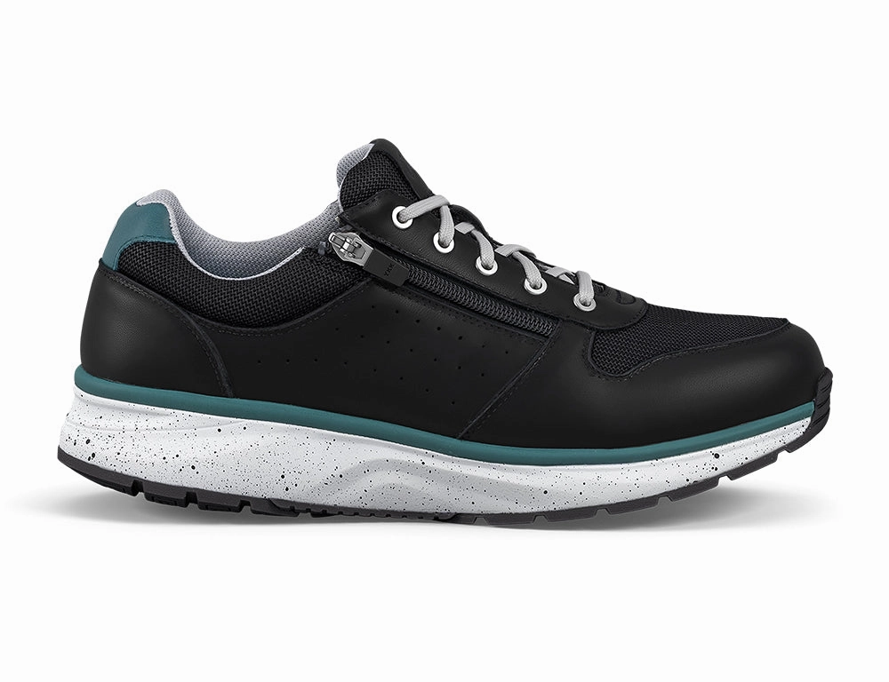 Green Core Video Look Mens Active Zip Dynamo Black III Trainers