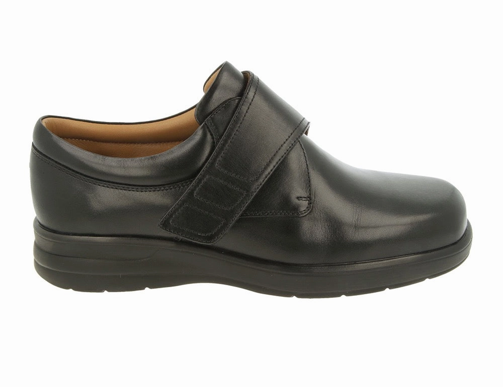 Cyber Mode Mens Adjustable Benny Black Leather Shoes