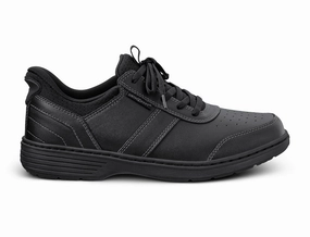 Mens Hands-Free Pierre Black Shoes Stable Step