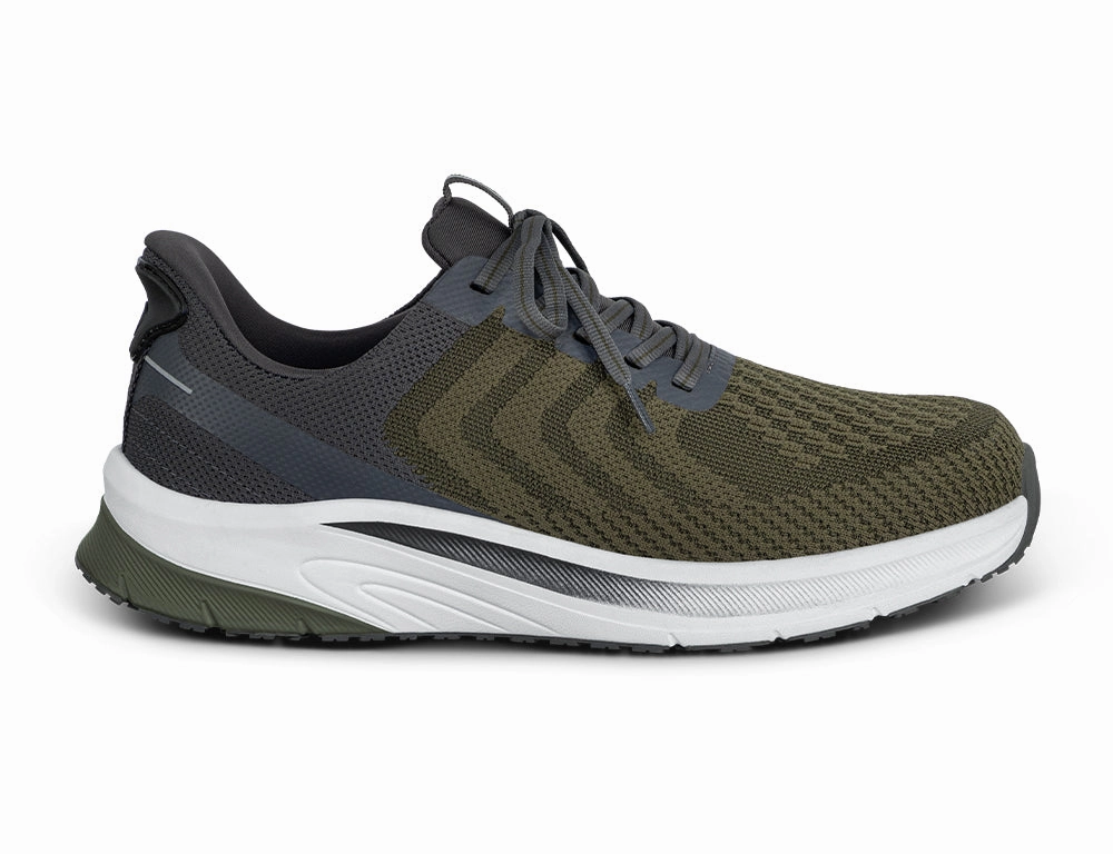 Mens Hands-Free Tilos Olive Trainers Shockproof