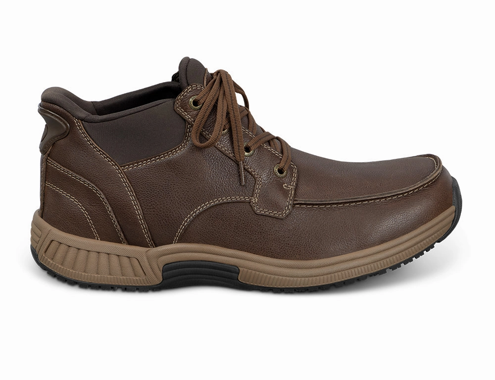 Mens Hands-Free Verno Brown Boots Breathable Lining