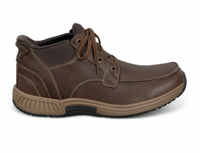 Mens Hands-Free Verno Brown Boots Breathable Lining