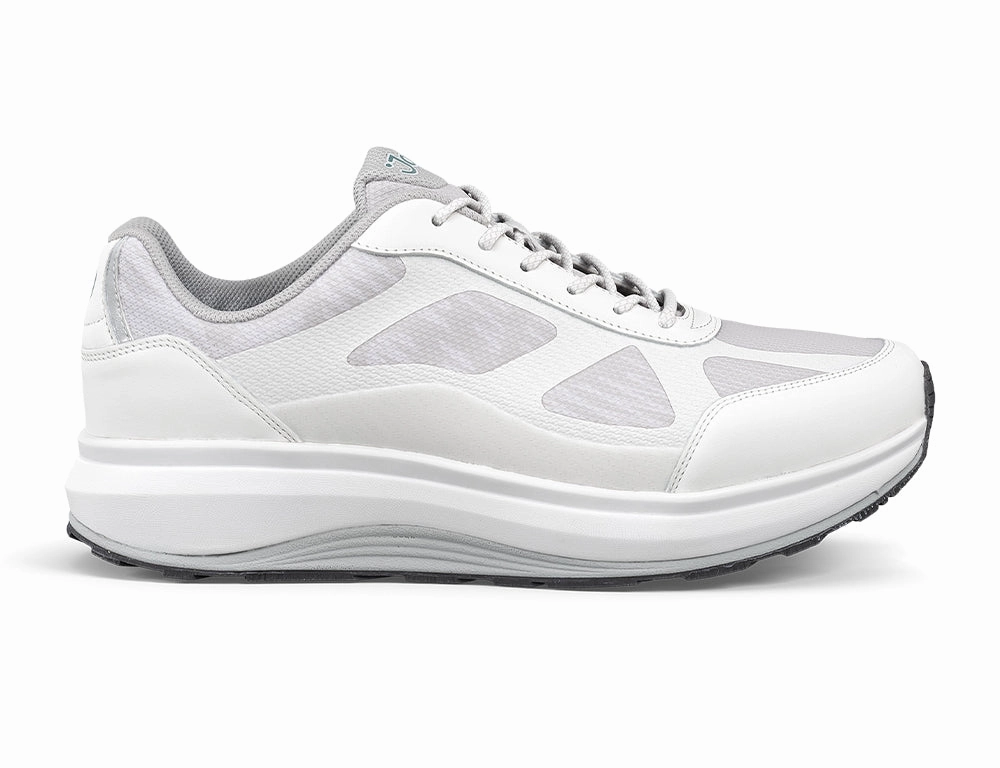 Mens Wave Wide-Fit Cancun II White Grey Trainers Event Mode Free Pace