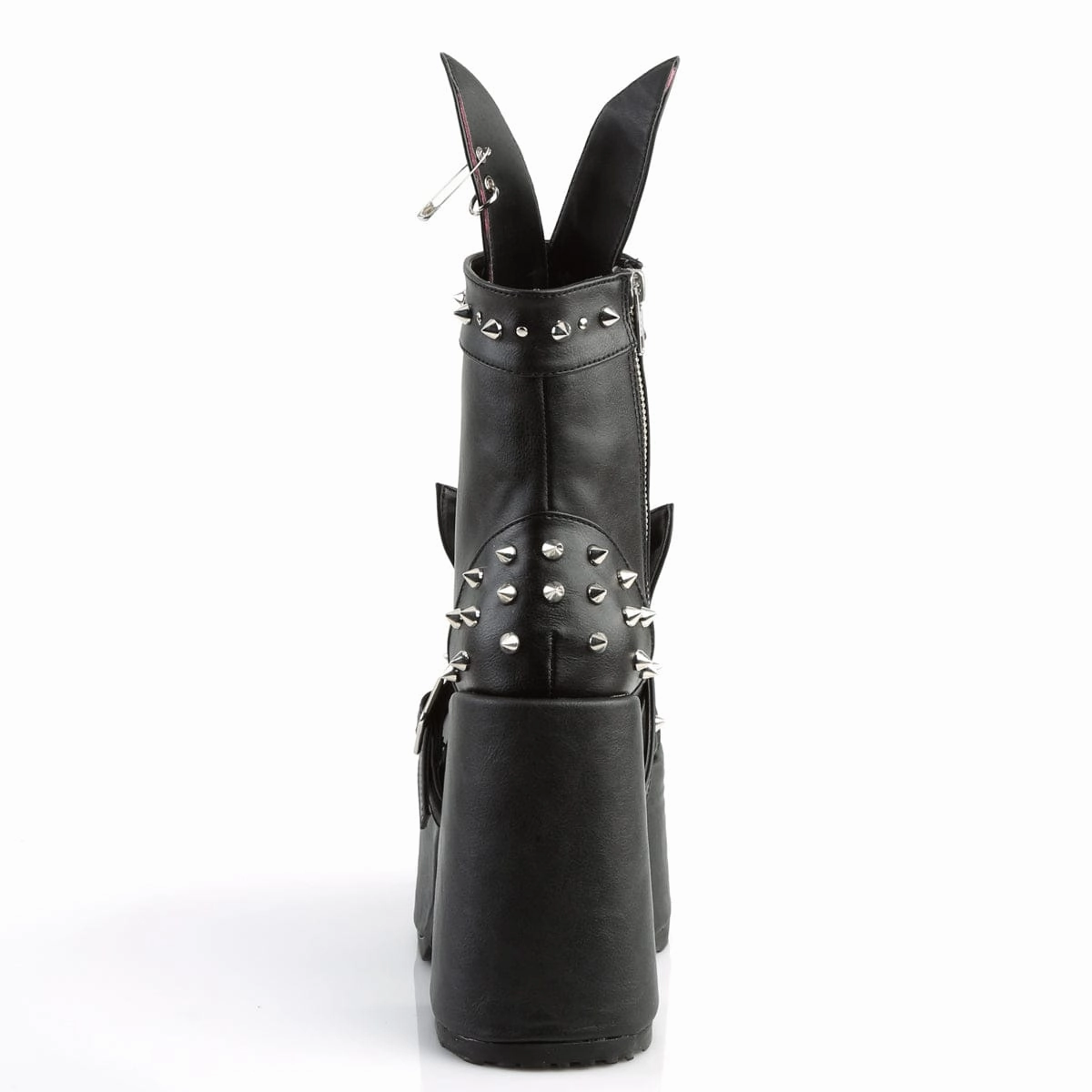 CAMEL-202 Black Vegan Leather Fashionable Comfort Elastic Collar