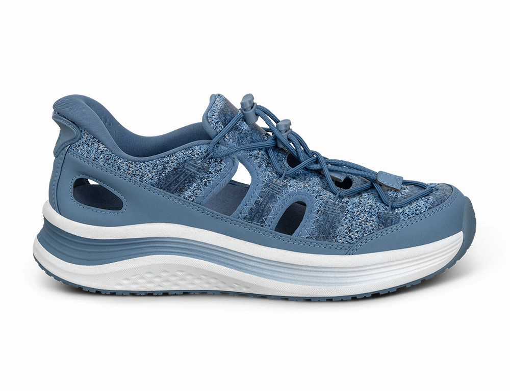 Womens Hands-Free Venus Blue Hiking Sandals Soul Step Stage Pop