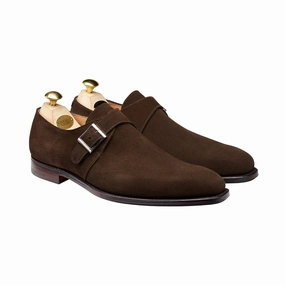 Monkton Dark Brown Calf Suede Foot Glow River Cross