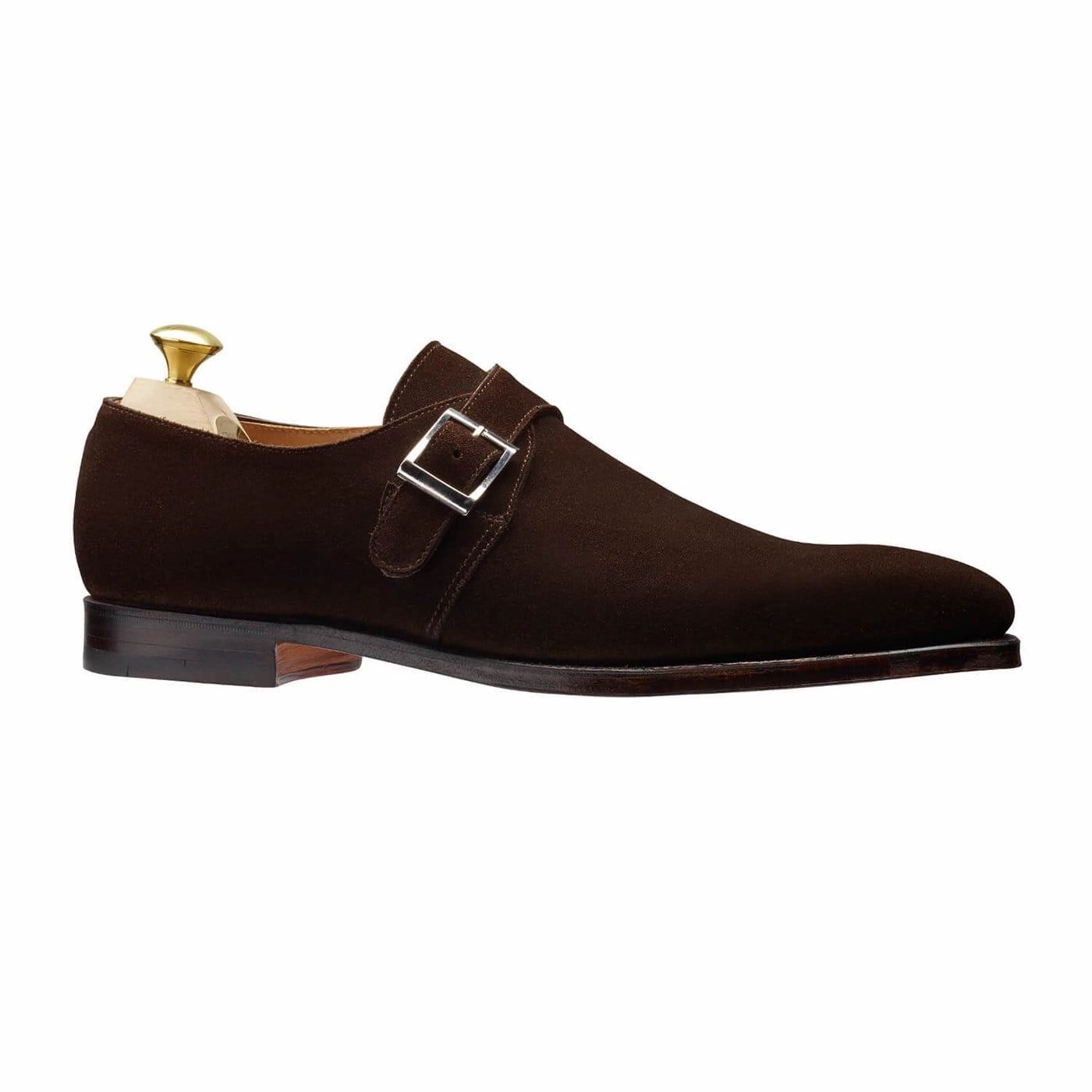 Monkton Dark Brown Calf Suede Breathable Upper Silent Walk