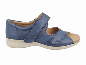 Womens Adjustable Bliss 2 Blue Leather Sandals Heat Free Wind Block