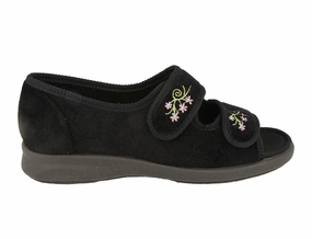 Womens Soft Ace 2 Black Slippers Daily Walk Shine Bright