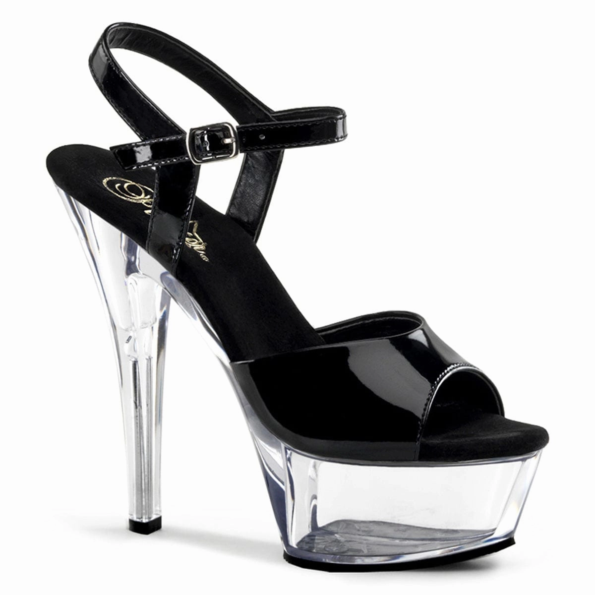 No-Fuss Wear Everyday Cool KISS-209 Black Patent/Clear