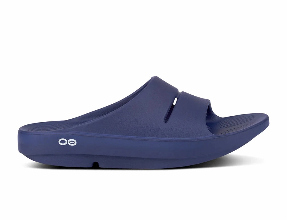 OOfos OOahh Navy Recovery Slides Air Boost