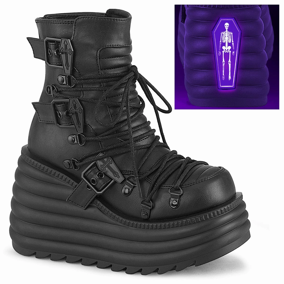 Classic Base Love Path MORTE-68 Black Vegan Leather