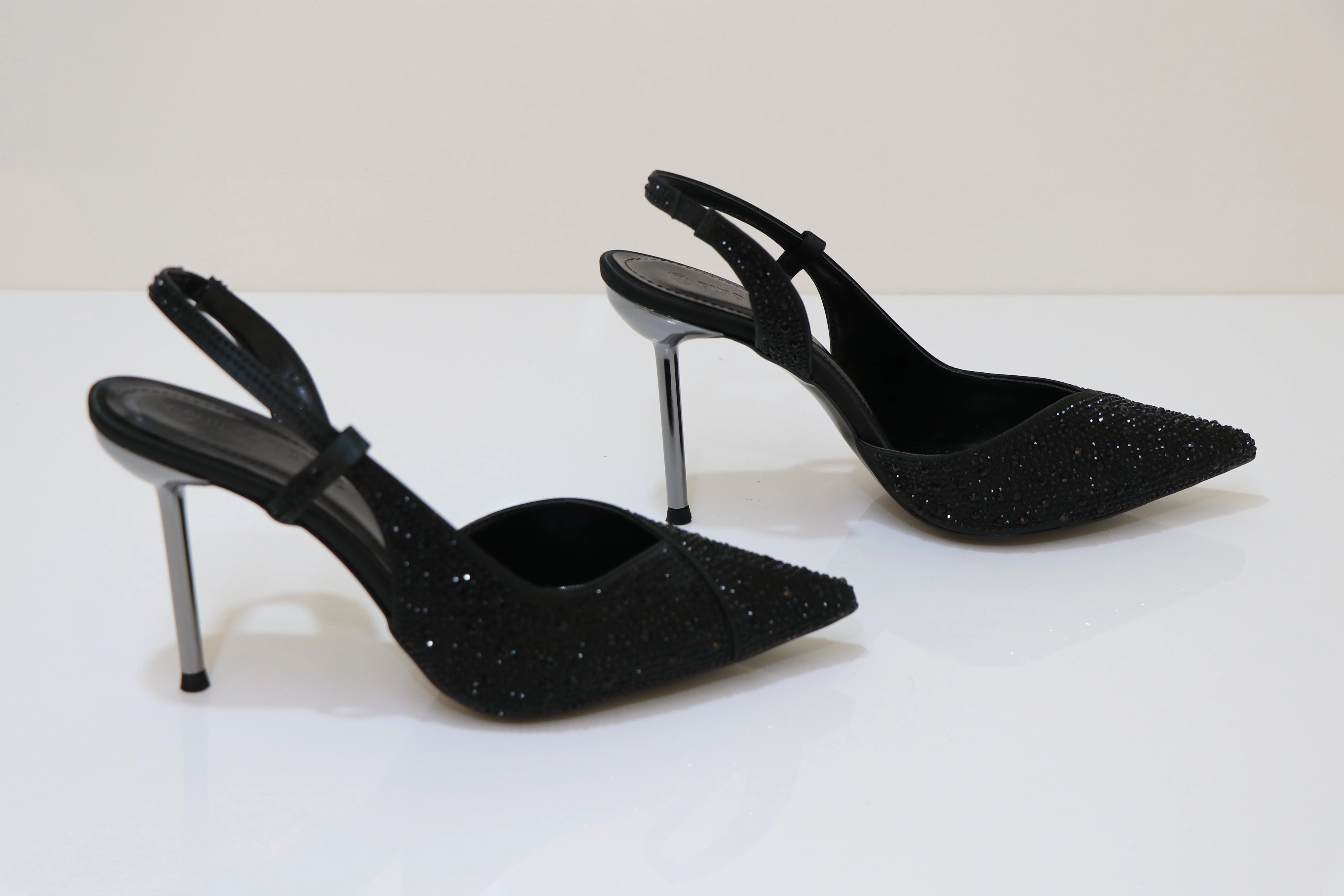 Evening Footwear Ankle Strap PINO VERDE Strass Embellished Sandals