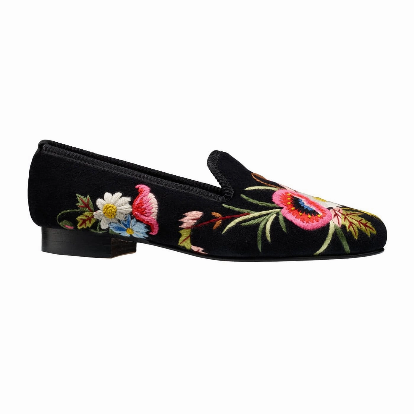 Beach Travel Footwear Poppies Black Velvet