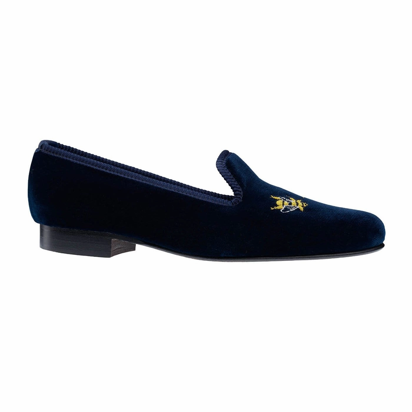 Anti Skid Feature Anti   Stain Bees Navy Velvet