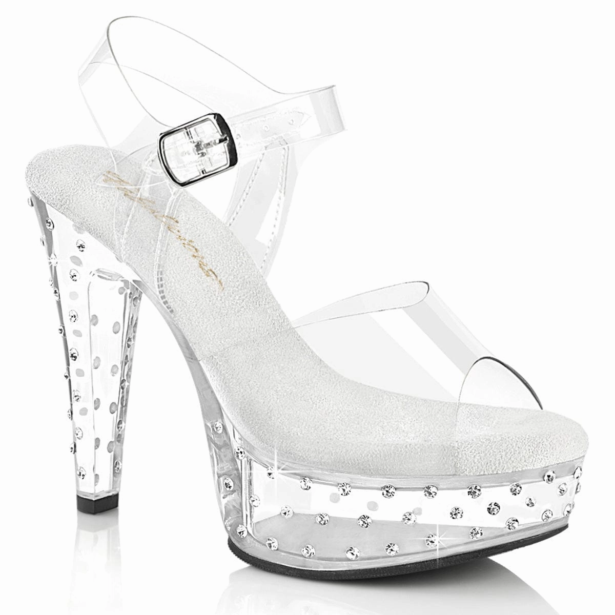 MARTINI-508SDT Clear/Clear Soft Leather Smart Casual Heels