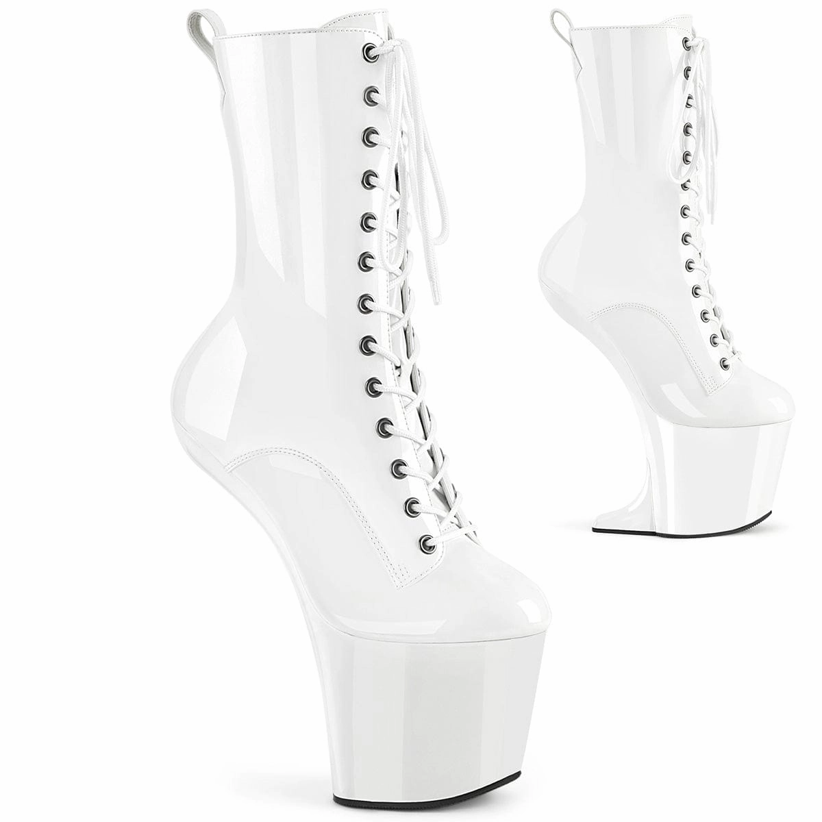 Pure White Functional Wear CRAZE-1040 White Patent/White