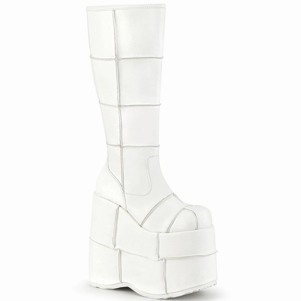 STACK-301 White Vegan Leather Adjustable
